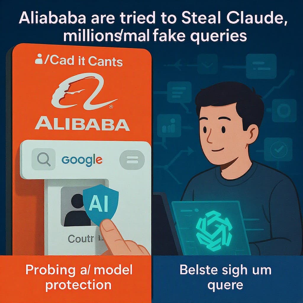 Illustration for Anthropic says Alibaba tried to steal Claude using millions of fake queries