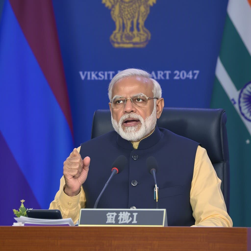Illustration for PM Modi pushes for centre-state teamwork to hit Viksit Bharat 2047