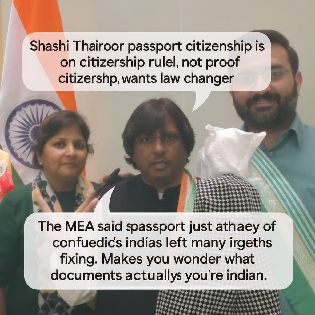 Illustration for Shashi Tharoor calls passport citizenship rule absurd, wants law change