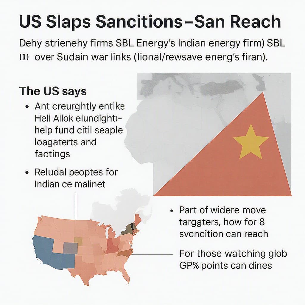 Illustration for US slaps sanctions on Indian energy firm SBL and its CEO over Sudan war links
