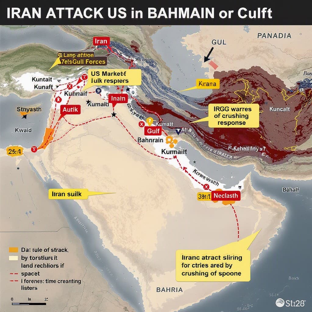 Illustration for Iran attacks US forces in Kuwait and Bahrain, IRGC warns of crushing response
