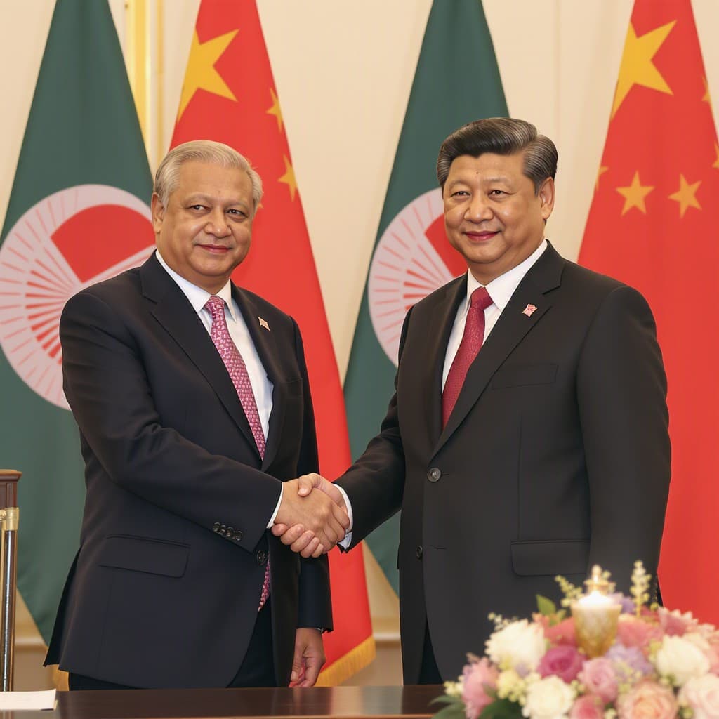 Illustration for Xi backs Bangladesh against foreign interference, offers new economic corridor