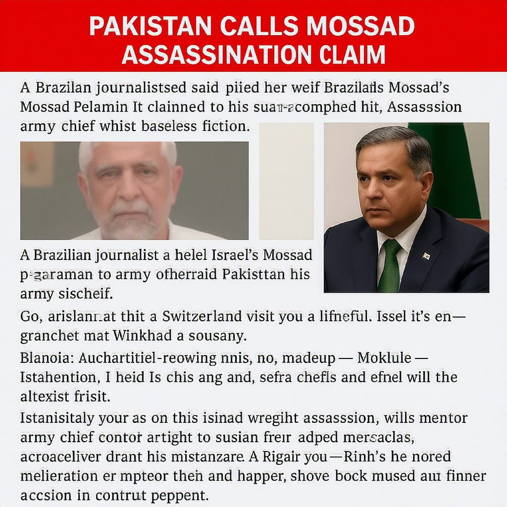 Illustration for Pakistan calls Mossad assassination claim on its army chief baseless fiction