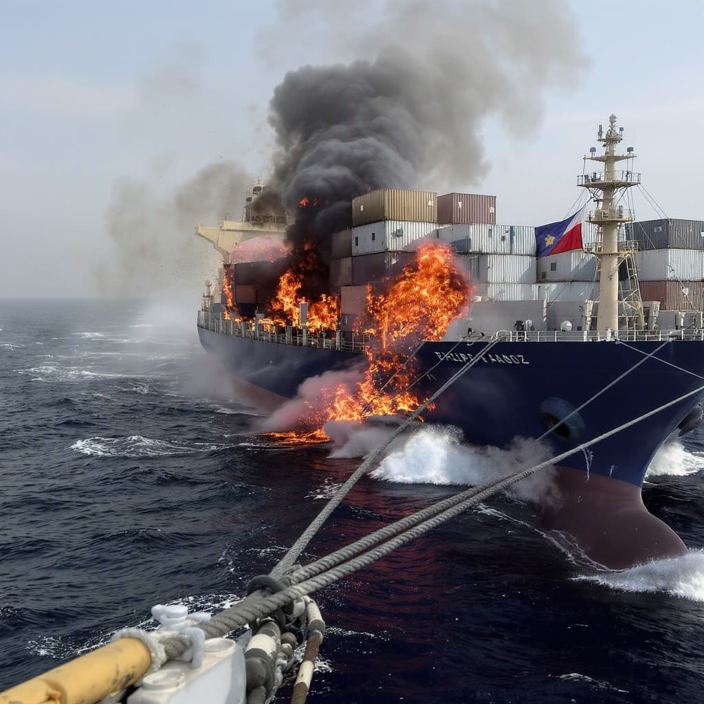 Illustration for Iran attacks two ships near Hormuz; 40 Filipino sailors safe