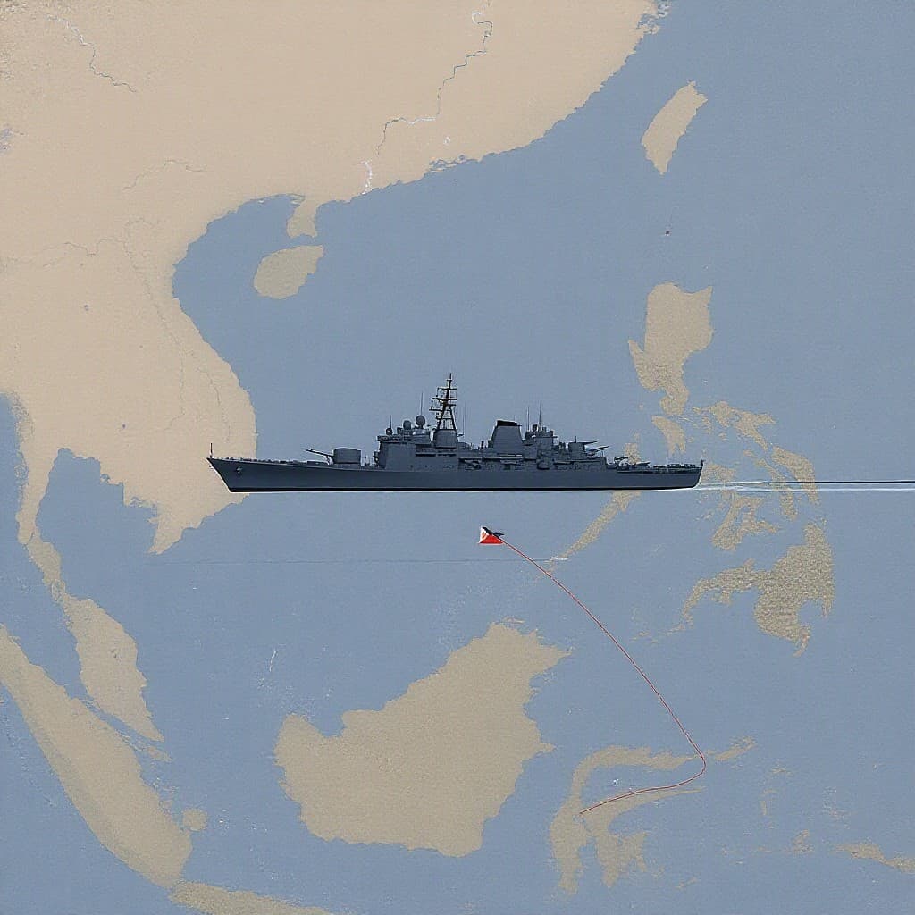 Illustration for China deploys warships and aircraft to monitor US-Philippines drill in South China Sea