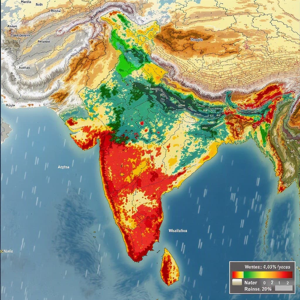 Illustration for India’s June rainfall down 42%, third driest in 100 years