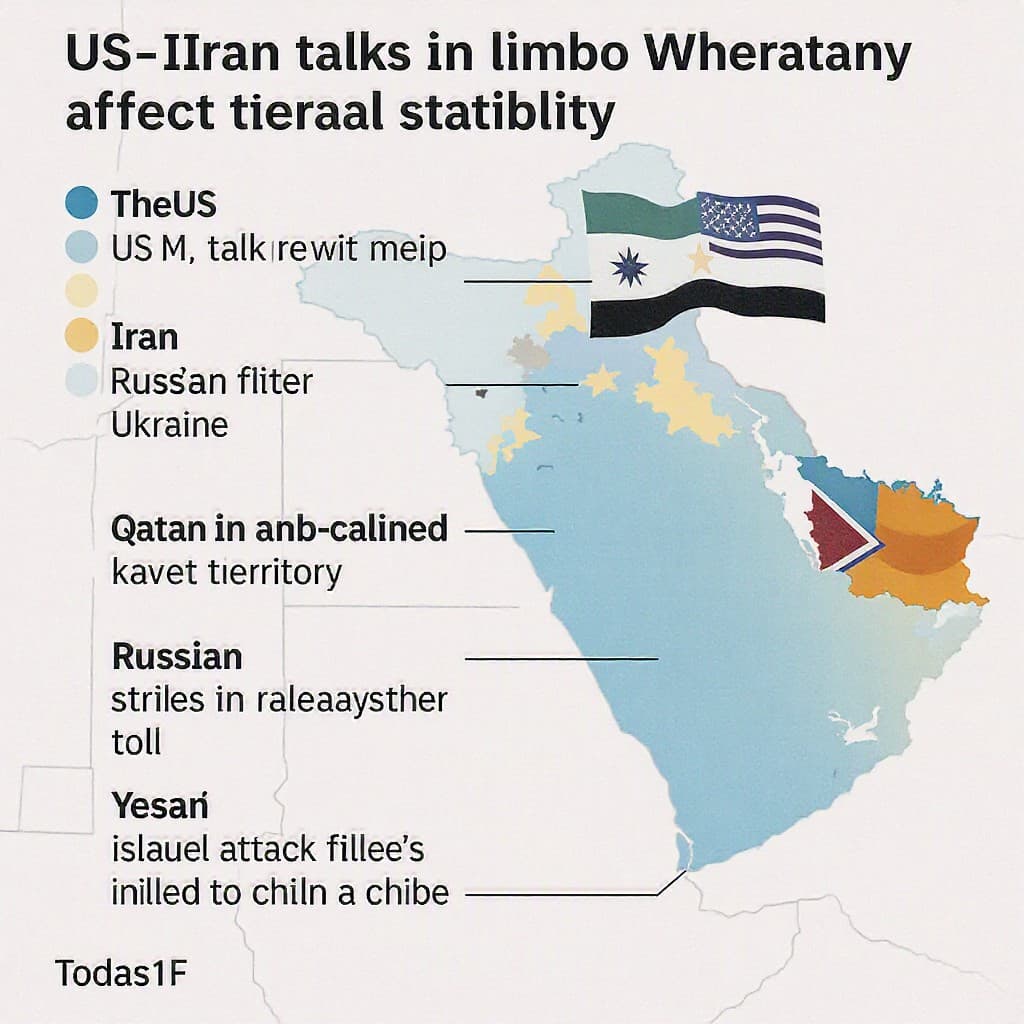 Illustration for US-Iran talks in limbo, Russia hits Ukraine, Israel strike kills child, yaar