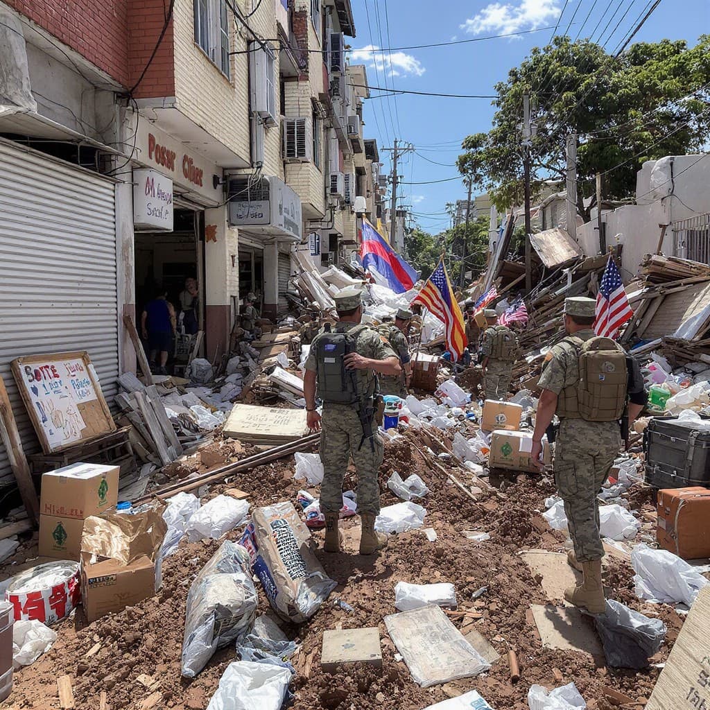 Illustration for US sends 1,700 troops and gear to help Venezuela quake relief