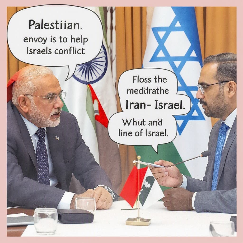 Illustration for Palestinian envoy asks India to help mediate Iran-Israel conflict