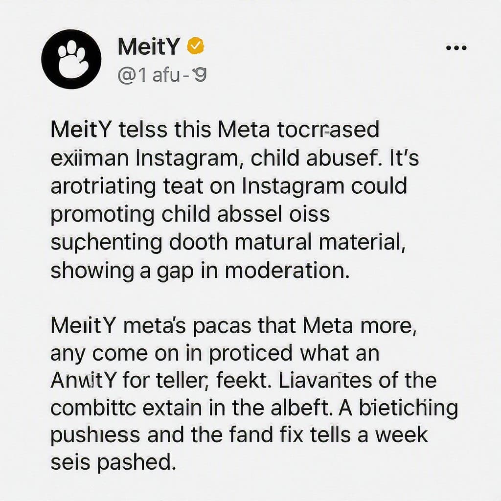 Illustration for MeitY tells Meta to explain Instagram ads promoting child abuse