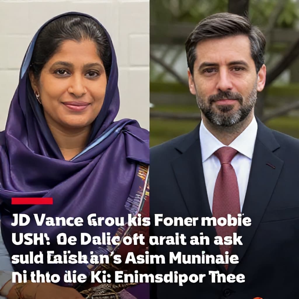 Illustration for JD Vance names his Indian wife Usha and Pakistan's Asim Munir as his two most important people