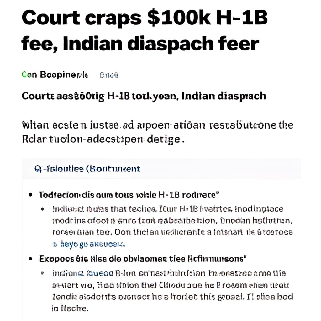 Illustration for Court scraps $100k H-1B fee, Indian diaspora cheers