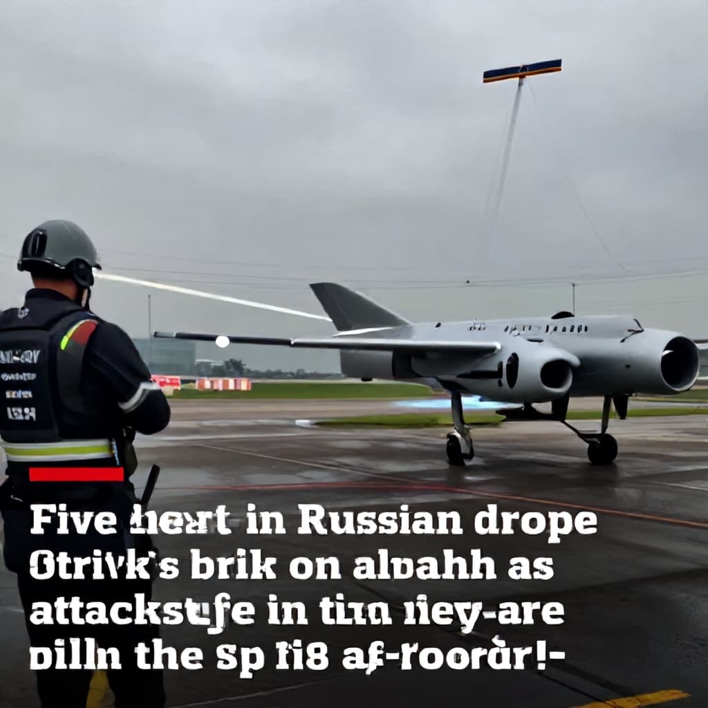 Illustration for Five dead in Russian drone strikes on Ukraine as attacks rise