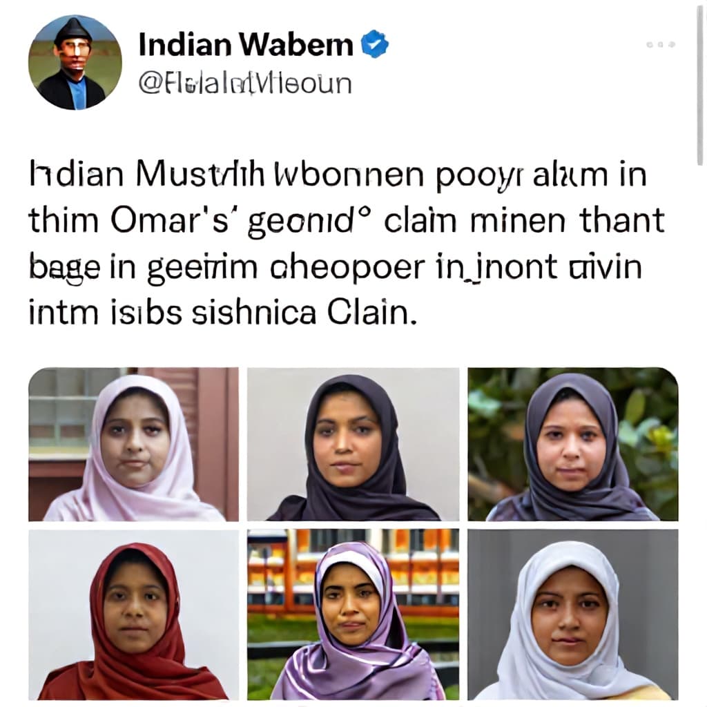 Illustration for Indian Muslim women push back on Omar's genocide claim