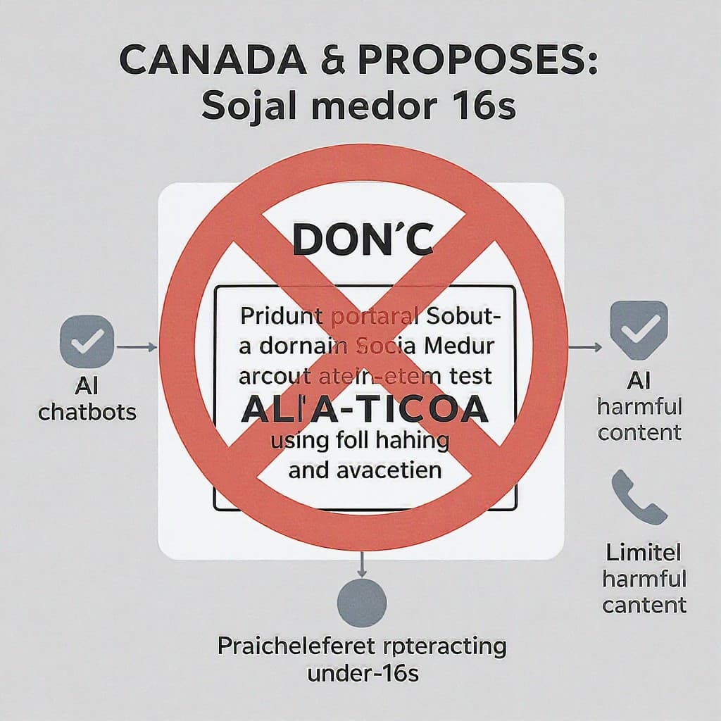 Illustration for Canada proposes ban on social media for under-16s, targets AI chatbots