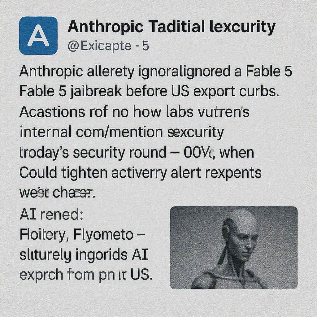 Illustration for Anthropic allegedly ignored a Fable 5 jailbreak warning before US export curbs