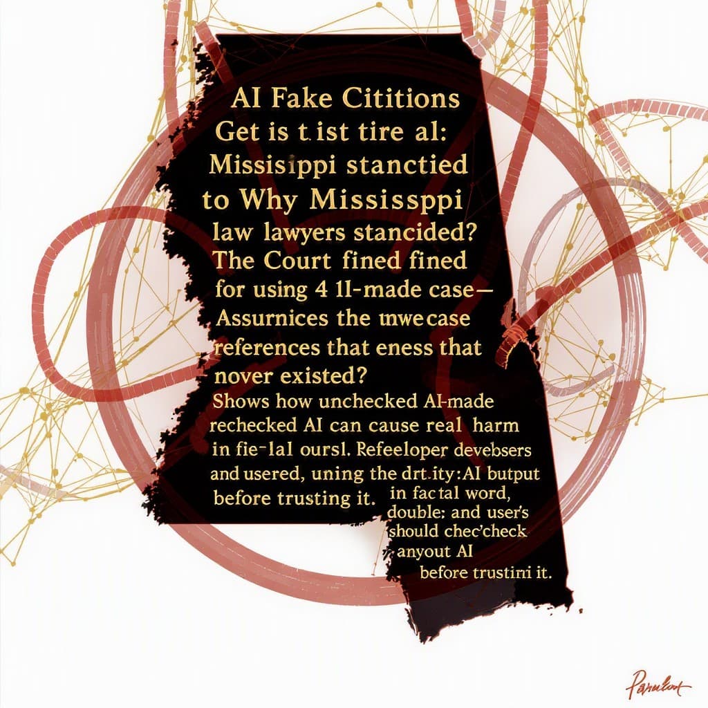 Illustration for AI fake citations got Mississippi lawyers sanctioned