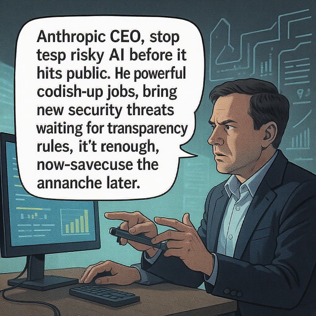 Illustration for Anthropic CEO urges govt to stop risky AI before it hits public