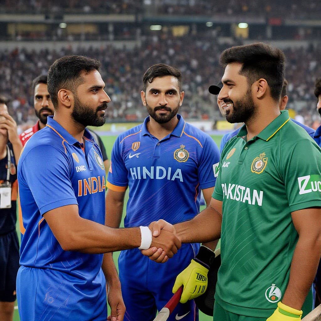 Illustration for India-Pakistan hockey players shook hands before their FIH Pro League clash