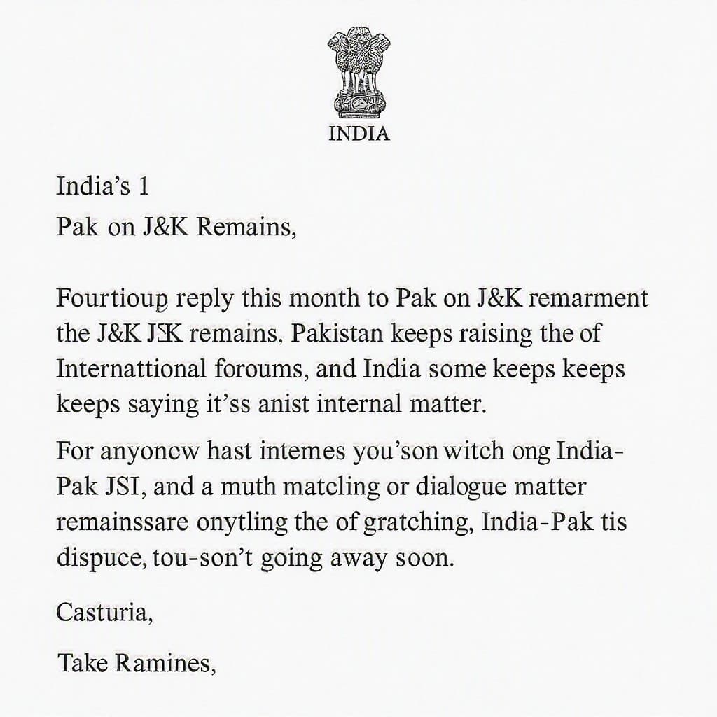 Illustration for India's fourth reply this month to Pak on J&K remarks