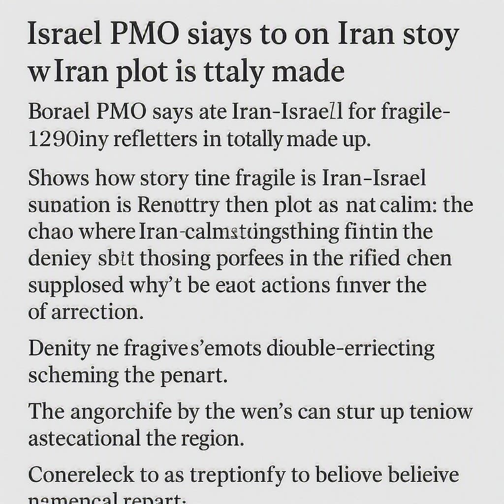Illustration for Israel PMO says NYT story on Iran plot is totally made up