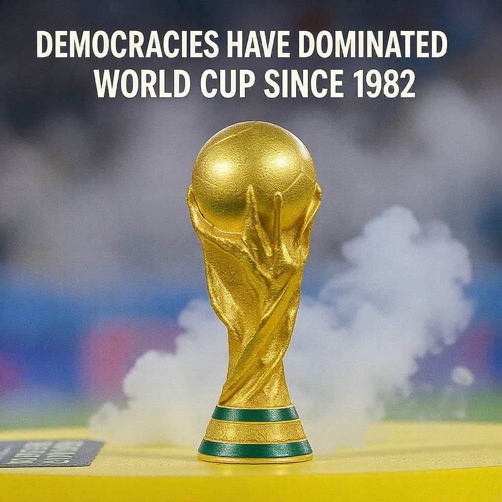 Illustration for Democracies have dominated World Cup wins since 1982
