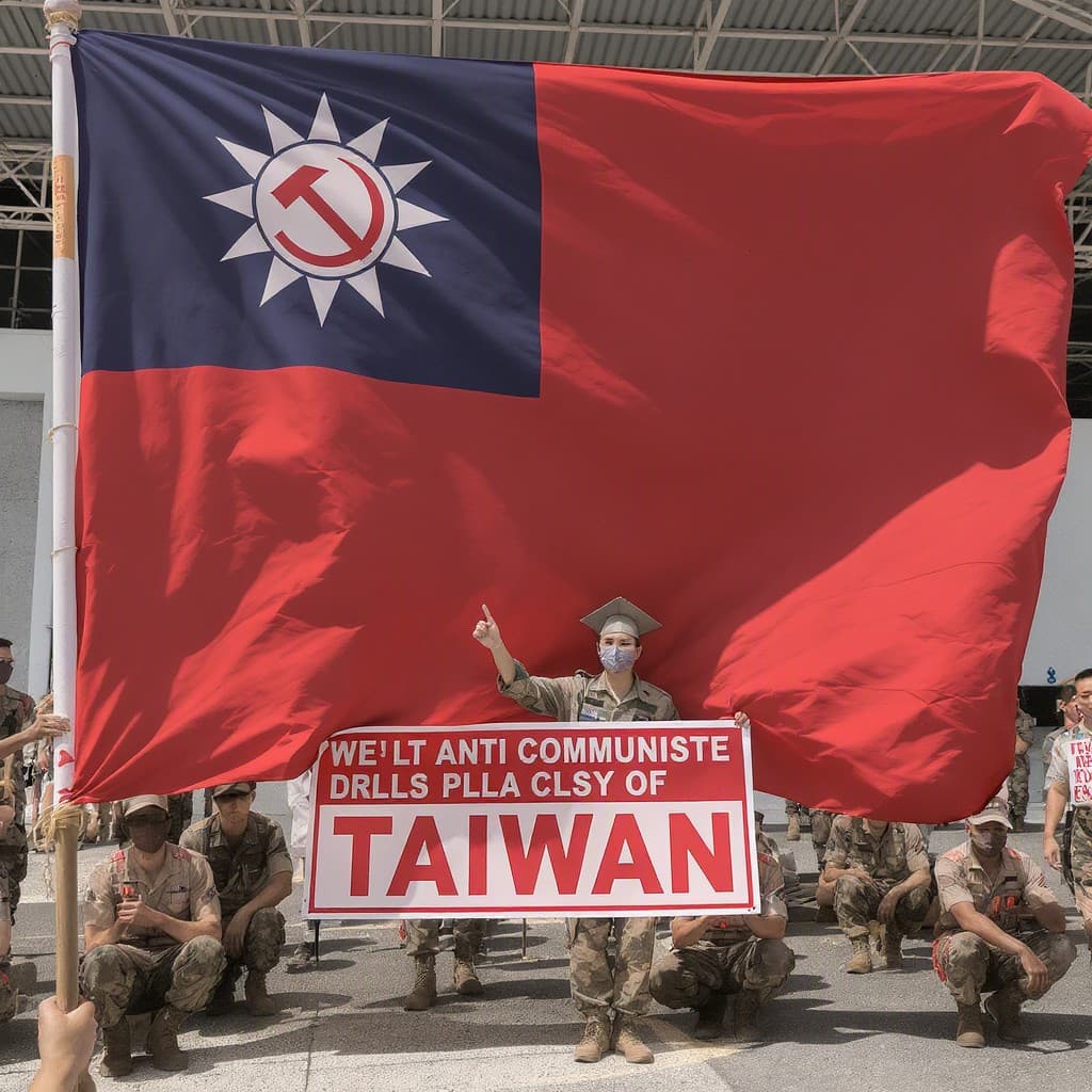 Illustration for Taiwan brings back anti-communist lessons for military grads amid China tension
