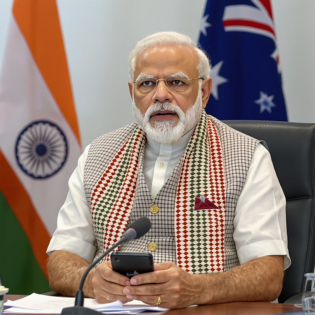 Illustration for PM Modi faced a death threat before his Australia visit, authorities investigating