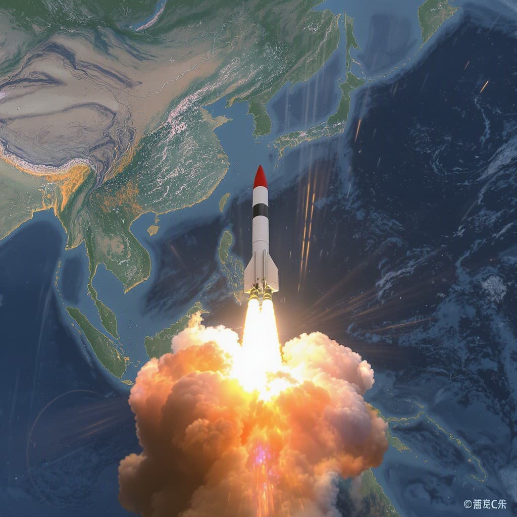 Illustration for China test-fires long-range missile into Pacific, says it’s just training